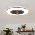 Brilagi - LED prigušiva svetiljka sa ventilatorom AURA LED/38W/230V 3000-6000K crna + daljinski upravljač