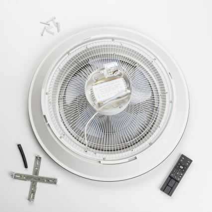 Brilagi - LED prigušiva svetiljka sa ventilatorom AURA LED/38W/230V 3000-6000K bela + daljinski upravljač