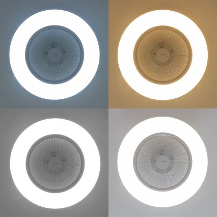 Brilagi - LED prigušiva svetiljka sa ventilatorom AURA LED/38W/230V 3000-6000K bela + daljinski upravljač