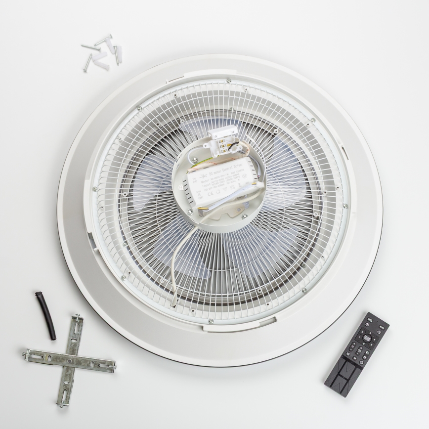 Brilagi - LED prigušiva svetiljka sa ventilatorom AURA LED/38W/230V 3000-6000K srebrna + daljinski upravljač