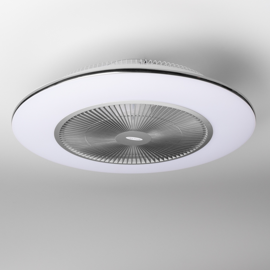 Brilagi - LED prigušiva svetiljka sa ventilatorom AURA LED/38W/230V 3000-6000K srebrna + daljinski upravljač