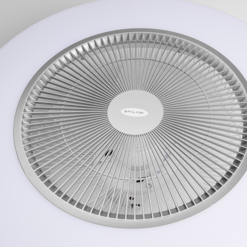 Brilagi - LED prigušiva svetiljka sa ventilatorom AURA LED/38W/230V 3000-6000K srebrna + daljinski upravljač