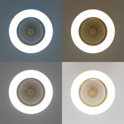 Brilagi - LED prigušiva svetiljka sa ventilatorom AURA LED/38W/230V 3000-6000K zlatna + daljinski upravljač