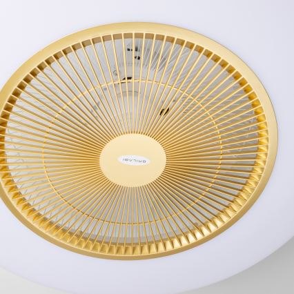 Brilagi - LED prigušiva svetiljka sa ventilatorom AURA LED/38W/230V 3000-6000K zlatna + daljinski upravljač