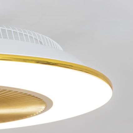Brilagi - LED prigušiva svetiljka sa ventilatorom AURA LED/38W/230V 3000-6000K zlatna + daljinski upravljač