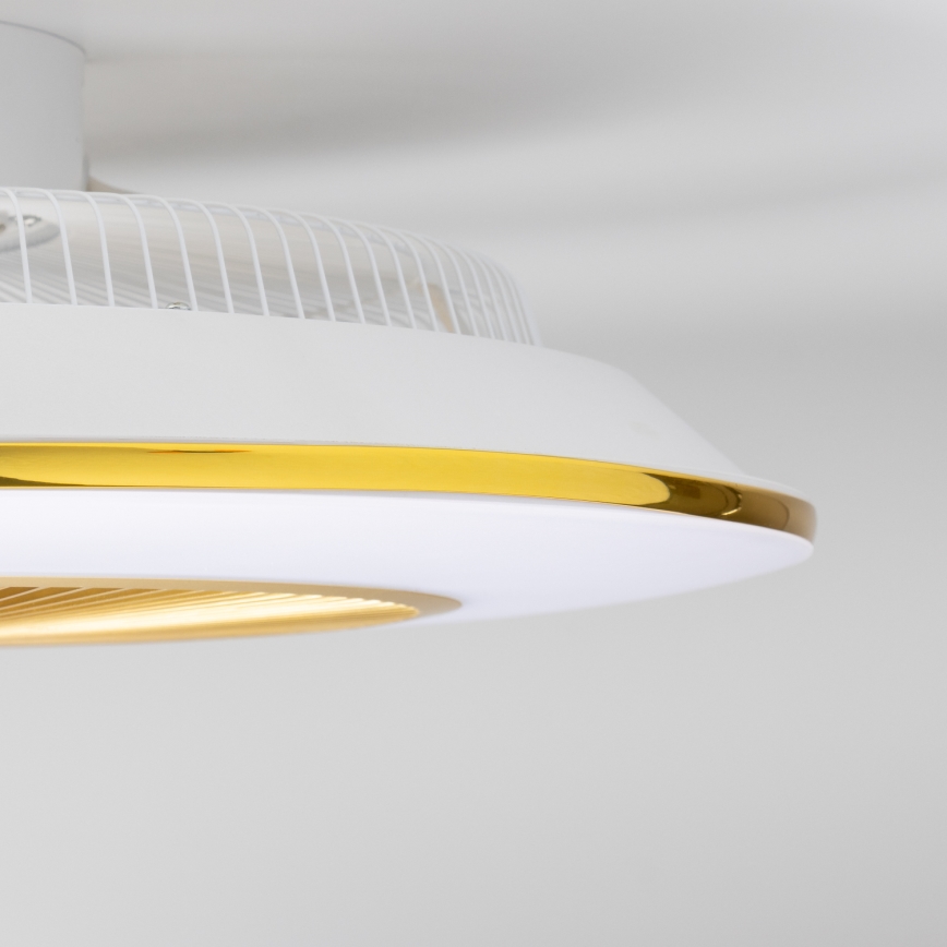 Brilagi - LED prigušiva svetiljka sa ventilatorom AURA LED/38W/230V 3000-6000K zlatna + daljinski upravljač