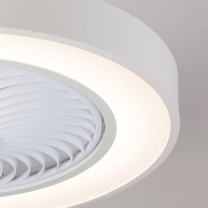 Brilagi - prigušiva LED plafonska lampa sa ventilatorom LED/30W/230V 3000-6500K pr. 50 cm bela + daljinski upravljač