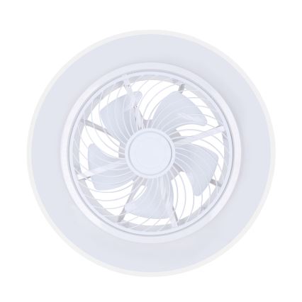 Brilagi - prigušiva LED plafonska lampa sa ventilatorom LED/30W/230V 3000-6500K pr. 50 cm bela + daljinski upravljač