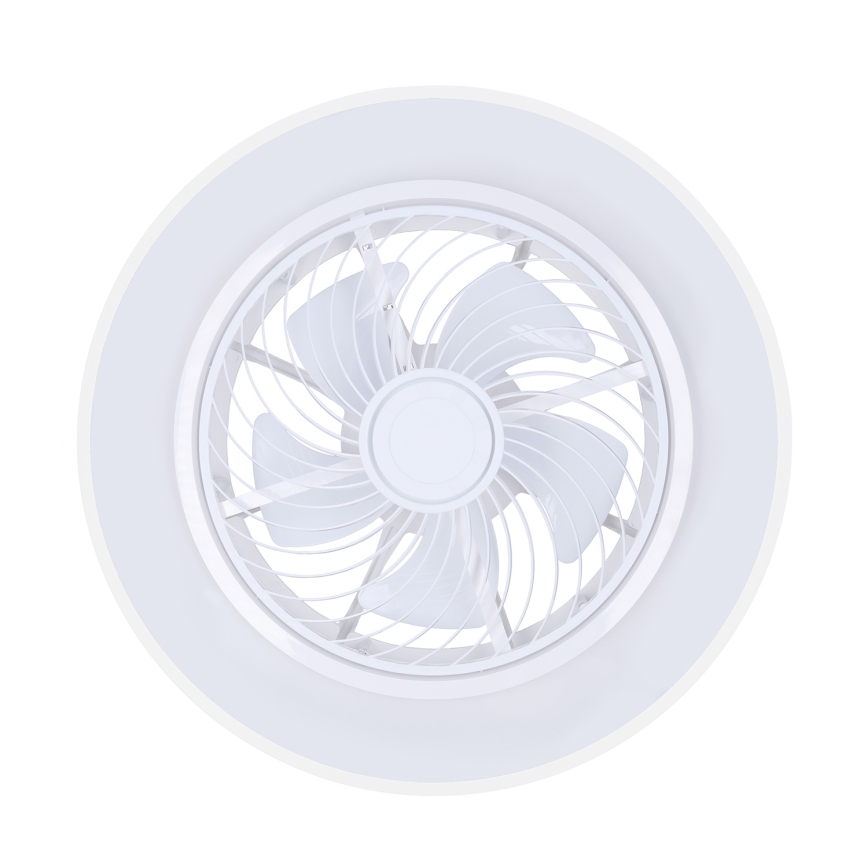 Brilagi - prigušiva LED plafonska lampa sa ventilatorom LED/30W/230V 3000-6500K pr. 50 cm bela + daljinski upravljač