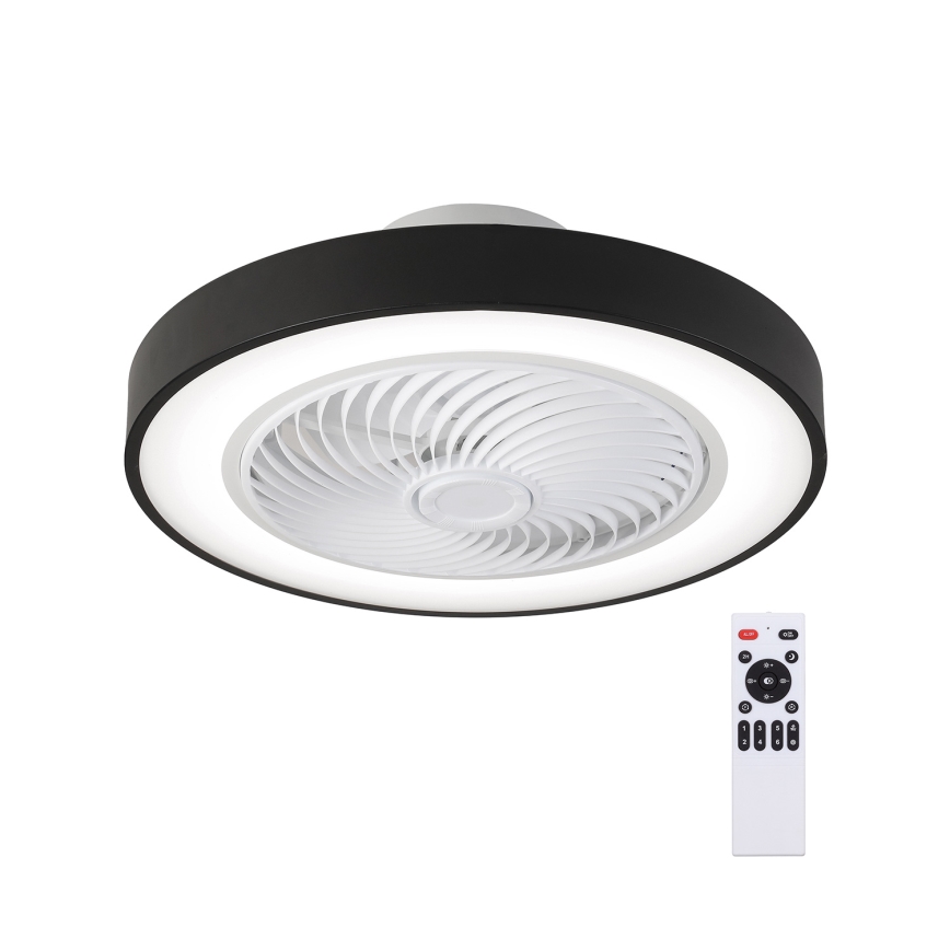 Brilagi - LED prigušiva plafonska svetiljka sa ventilatorom LED/30W/230V 3000-6500K crna + daljinski upravljač