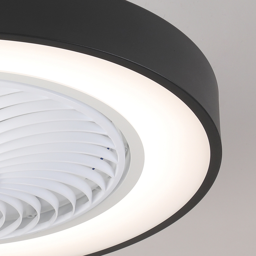 Brilagi - LED prigušiva plafonska svetiljka sa ventilatorom LED/30W/230V 3000-6500K crna + daljinski upravljač