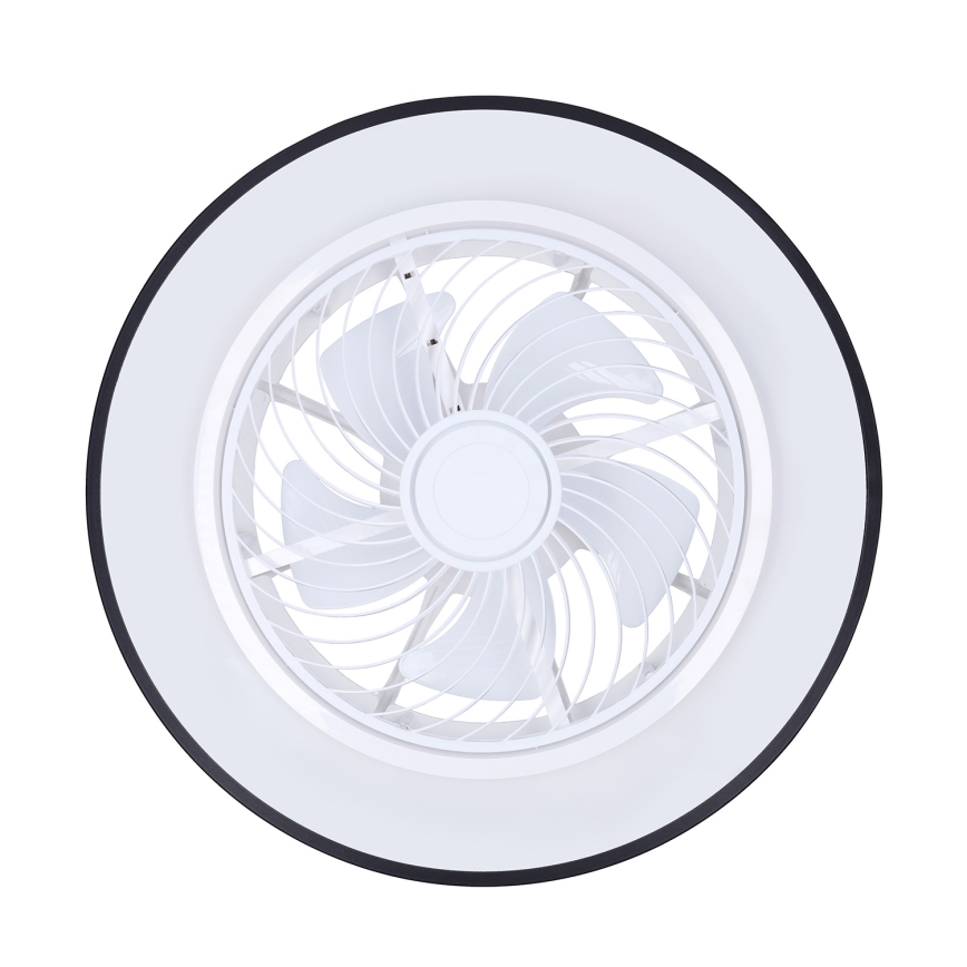 Brilagi - LED prigušiva stropna svetiljka sa ventilatorom LED/30W/230V 3000-6500K prečnik 50 cm crna + daljinski upravljač