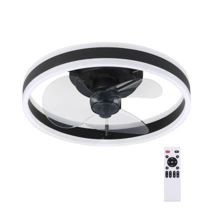 Brilagi - LED prigušiva plafonska lampa sa ventilatorom LED/30W/230V 3000-6500K crna + daljinski upravljač