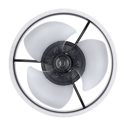 Brilagi - LED prigušiva plafonska lampa sa ventilatorom LED/30W/230V 3000-6500K crna + daljinski upravljač