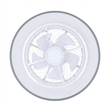 Brilagi - LED prigušiva stropna svetiljka sa ventilatorom LED/38W/230V 3000-6500K 3000-6500K prečnik 50 cm siva + daljinski upravljač