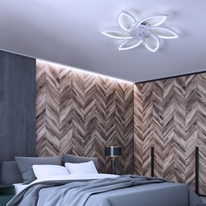 Brilagi - LED prigušiva plafonska svetiljka sa ventilatorom LED/50W/230V 3000-6500K bela + daljinski upravljač