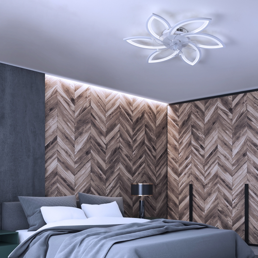 Brilagi - LED prigušiva plafonska svetiljka sa ventilatorom LED/50W/230V 3000-6500K bela + daljinski upravljač