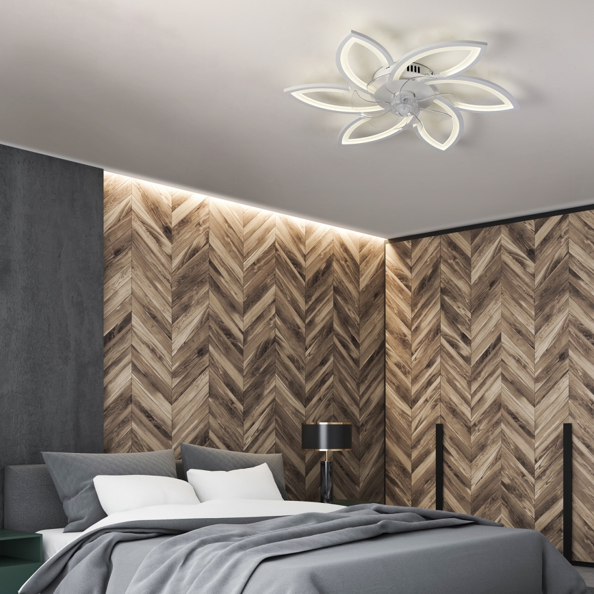 Brilagi - LED prigušiva plafonska svetiljka sa ventilatorom LED/50W/230V 3000-6500K bela + daljinski upravljač