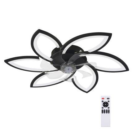 Brilagi - LED prigušiva plafonska svetiljka sa ventilatorom LED/50W/230V 3000-6500K crna + daljinski upravljač