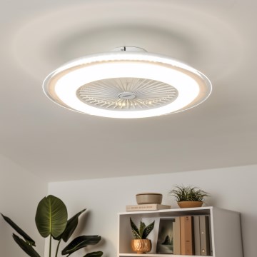 Brilagi - LED prigušiva svetiljka sa ventilatorom RONDA LED/48W/2300V 3000-6000K bela + daljinski upravljač