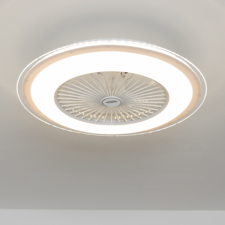 Brilagi - LED prigušiva svetiljka sa ventilatorom RONDA LED/48W/2300V 3000-6000K bela + daljinski upravljač