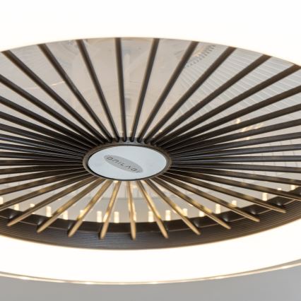Brilagi - LED prigušiva svetiljka sa ventilatorom RONDA LED/48W/230V 3000-6000K crna + daljinski upravljač