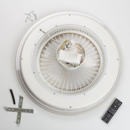 Brilagi - LED prigušiva svetiljka sa ventilatorom RONDA LED/48W/230V 3000-6000K crna + daljinski upravljač