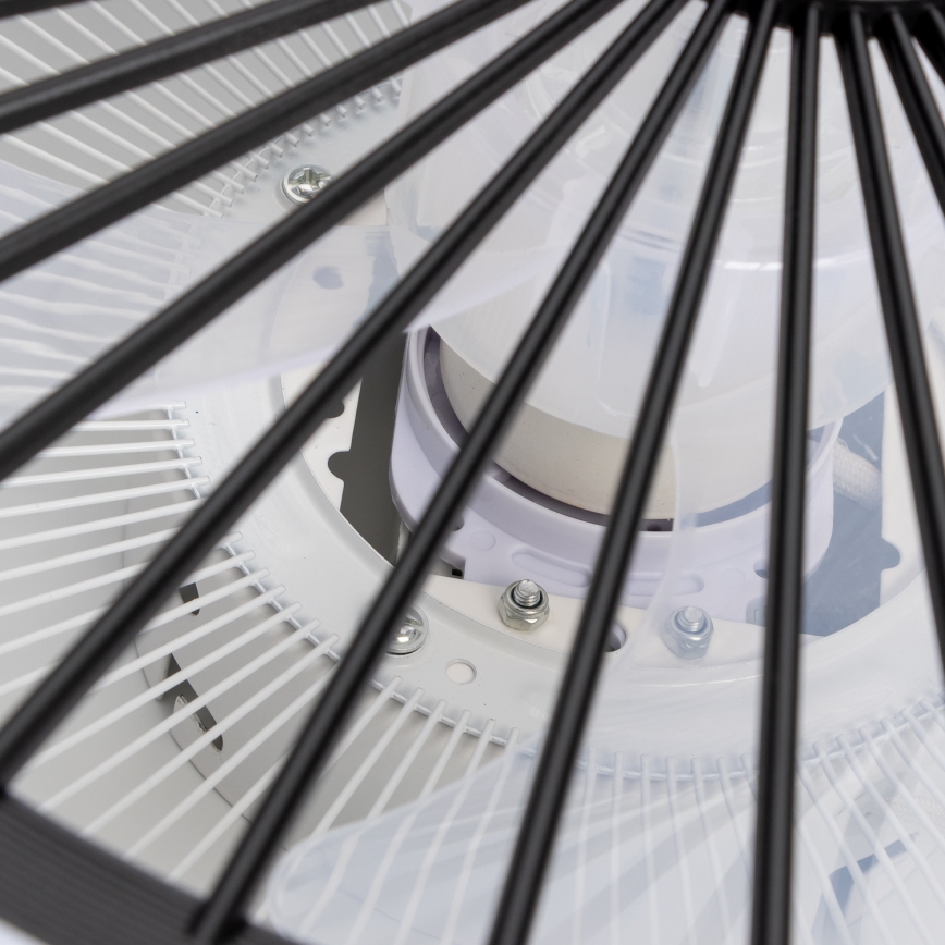 Brilagi - LED prigušiva svetiljka sa ventilatorom RONDA LED/48W/230V 3000-6000K crna + daljinski upravljač