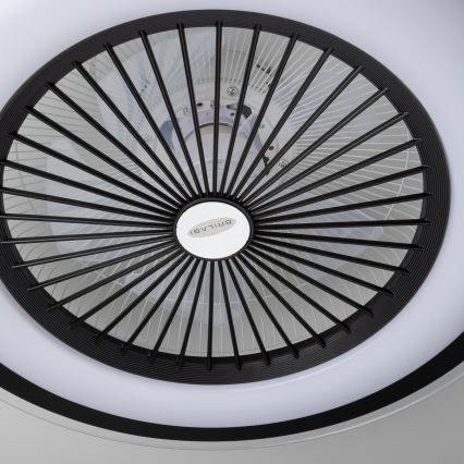 Brilagi - LED prigušiva svetiljka sa ventilatorom RONDA LED/48W/230V 3000-6000K crna + daljinski upravljač