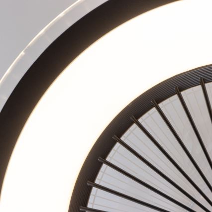 Brilagi - LED prigušiva svetiljka sa ventilatorom RONDA LED/48W/230V 3000-6000K crna + daljinski upravljač