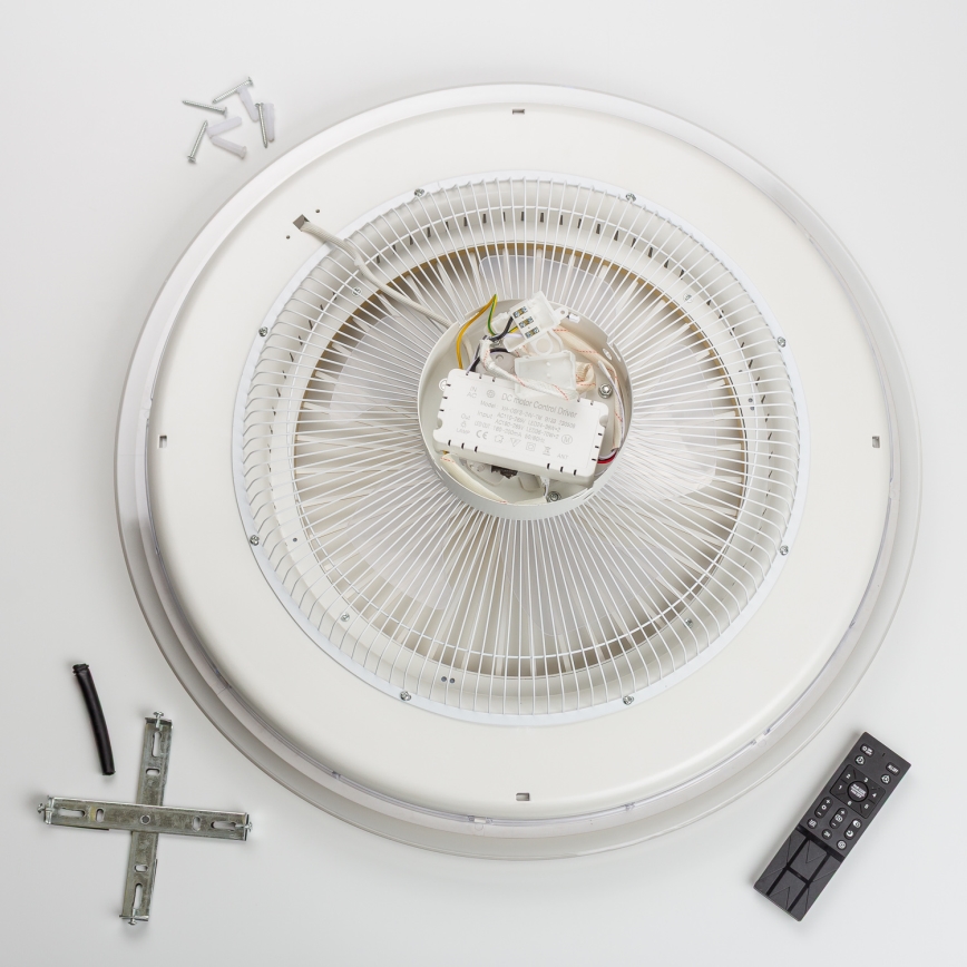 Brilagi - LED prigušiva svetiljka sa ventilatorom RONDA LED/48W/230V 3000-6000K srebrna + daljinski upravljač
