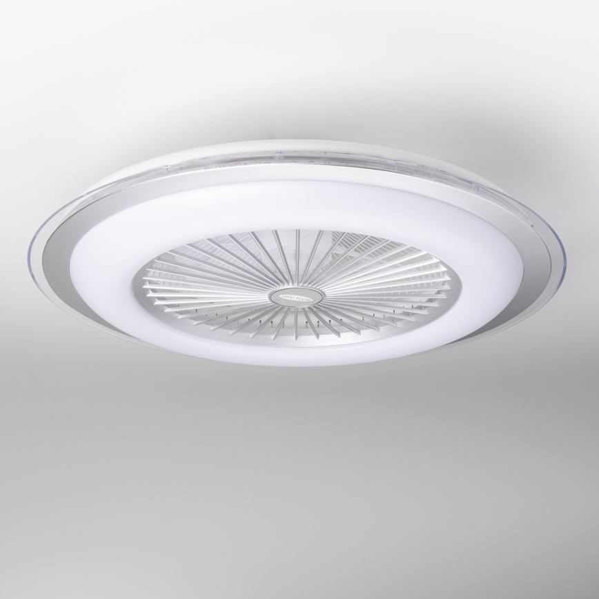 Brilagi - LED prigušiva svetiljka sa ventilatorom RONDA LED/48W/230V 3000-6000K srebrna + daljinski upravljač