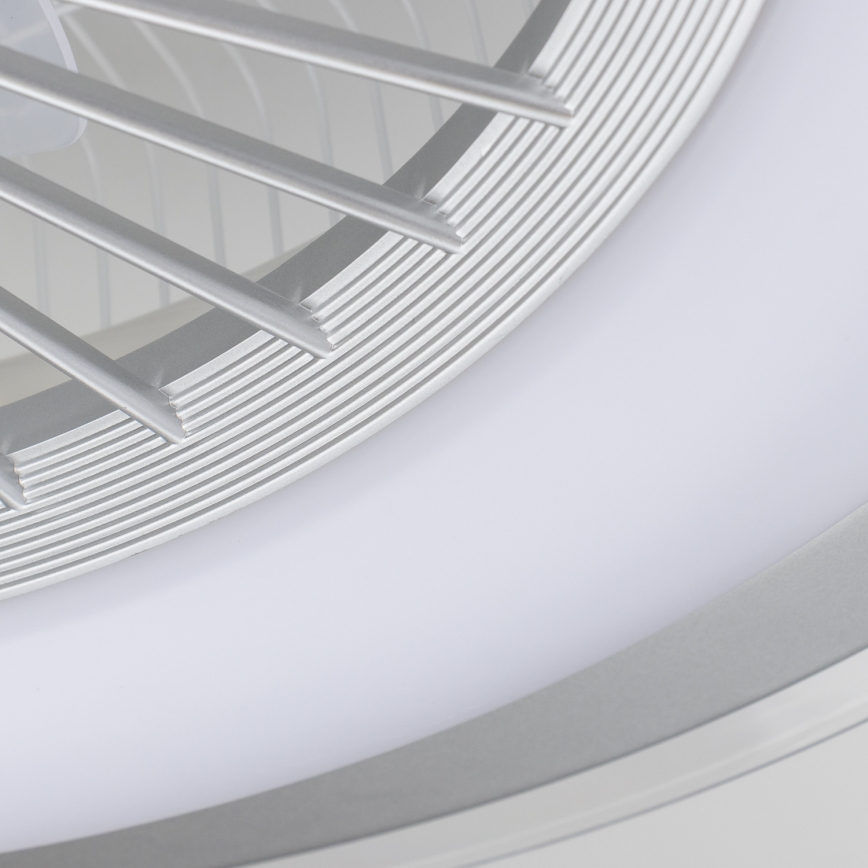 Brilagi - LED prigušiva svetiljka sa ventilatorom RONDA LED/48W/230V 3000-6000K srebrna + daljinski upravljač