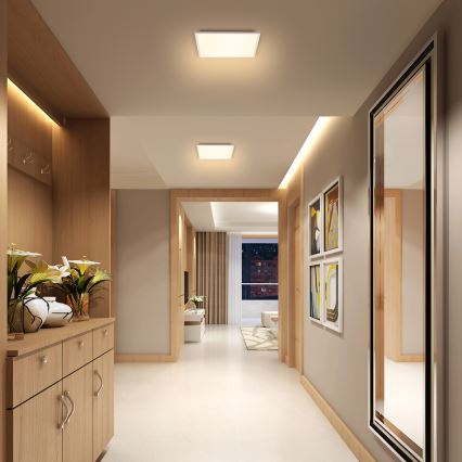 Brilagi - LED prigušiva plafonska svetiljka SLIMFRAME LED/25W/230V 30x30 cm 3000-6000K bela + daljinski upravljač