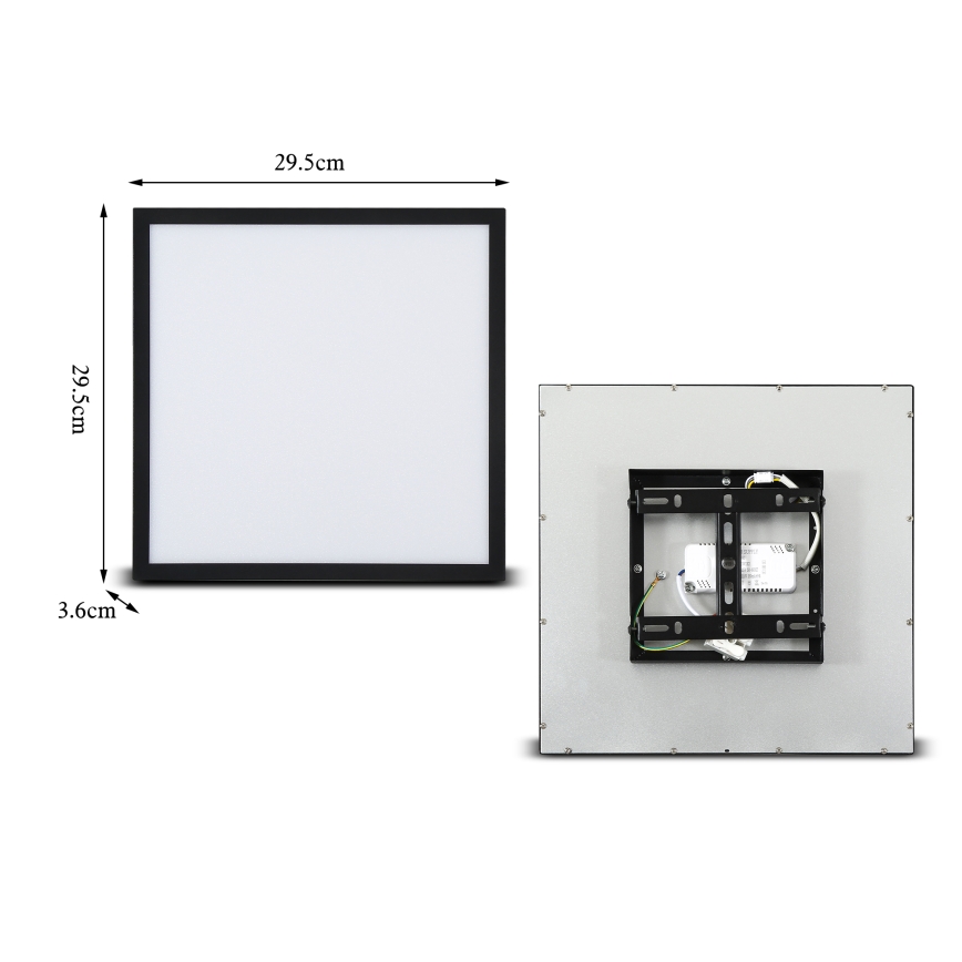 Brilagi - LED prigušiva plafonska svetiljka SLIMFRAME LED/25W/230V 30x30 cm 3000-6000K crna + daljinski upravljač