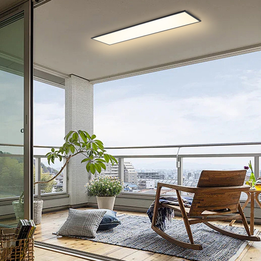 Brilagi - LED prigušiva plafonsko svetlo SLIMFRAME LED/58W/230V 120x30 cm 3000-6000K crna + daljinski upravljač