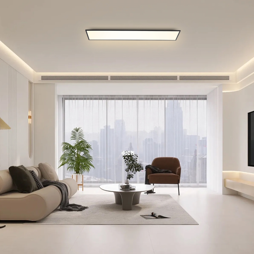 Brilagi - LED stropno svetlo SLIMFRAME, prigušiva, LED/58W/230V 120x30 cm 3000-6000K crno + daljinski upravljač
