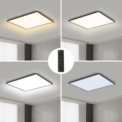 Brilagi - prigušiva LED stropna svetiljka SLIMFRAME LED/58W/230V 60x60 cm 3000-6000K crna + daljinski upravljač