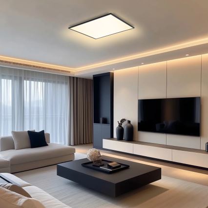 Brilagi - prigušiva LED stropna svetiljka SLIMFRAME LED/58W/230V 60x60 cm 3000-6000K crna + daljinski upravljač