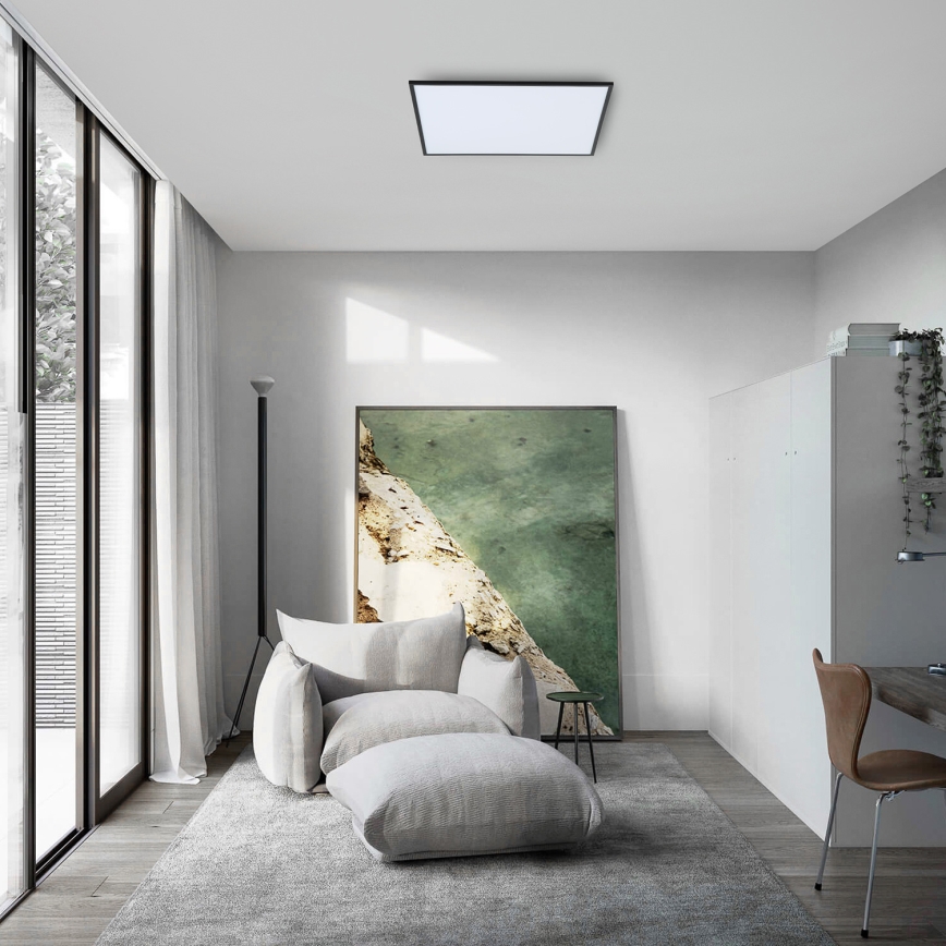 Brilagi - prigušiva LED stropna svetiljka SLIMFRAME LED/58W/230V 60x60 cm 3000-6000K crna + daljinski upravljač