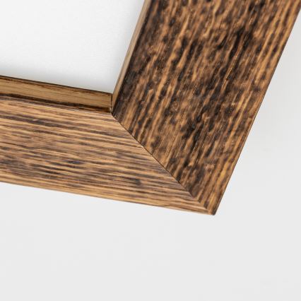 Brilagi - LED prigušiva stropna svetiljka SLIMFRAME WOOD LED/25W/230V 34x34 cm 3000-6000K braon + daljinsko upravljanje