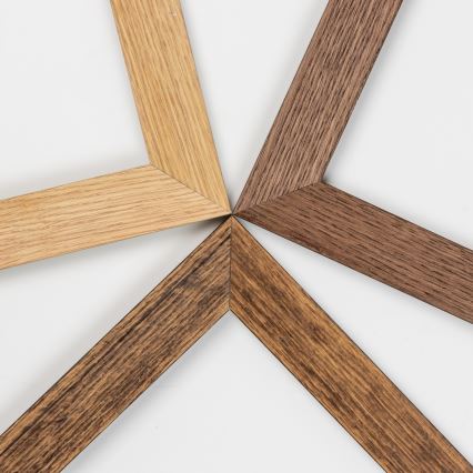 Brilagi - LED prigušiva stropna svetiljka SLIMFRAME WOOD LED/25W/230V 34x34 cm 3000-6000K braon + daljinsko upravljanje