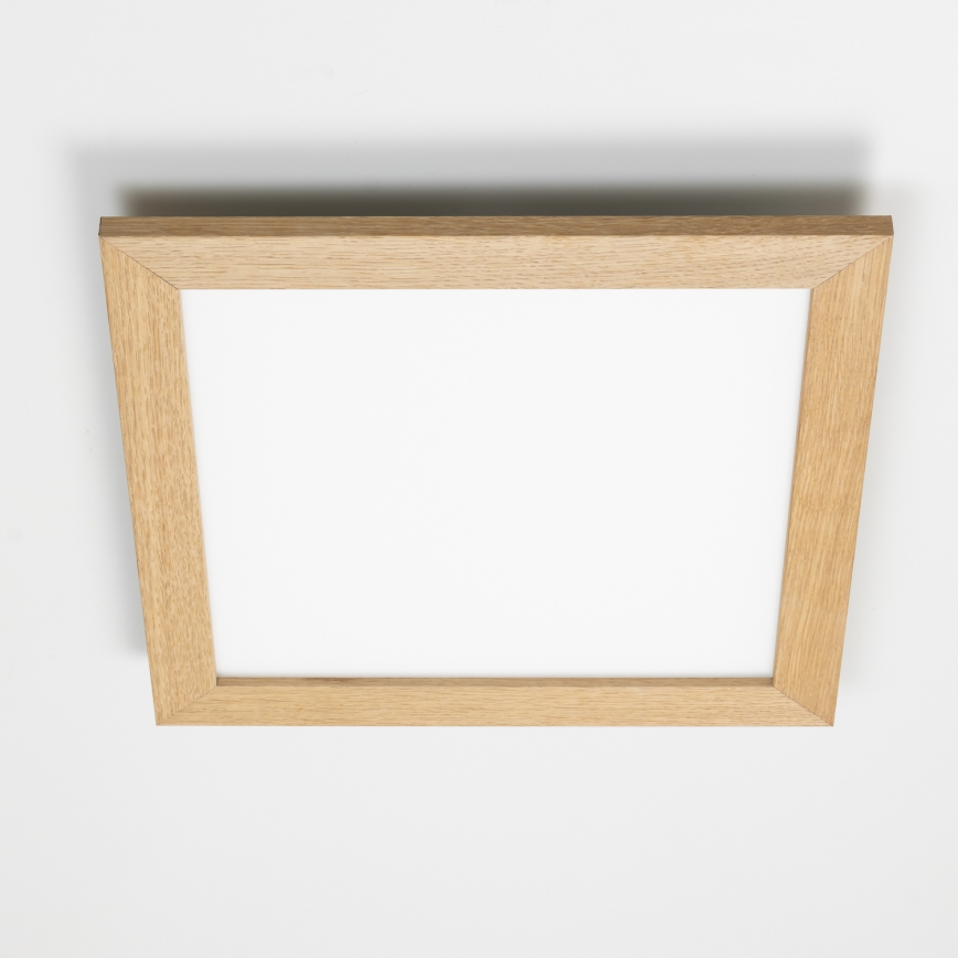 Brilagi - LED prigušiva plafonska svetiljka SLIMFRAME WOOD LED/36W/230V 49,5x49,5 cm 3000-6000K smeđa + daljinski upravljač