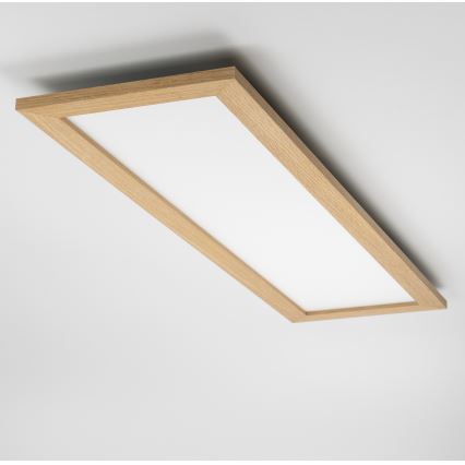 Brilagi - LED prigušiva stropna lampa SLIMFRAME WOOD LED/58W/230V 124x34 cm 3000-6000K braon + daljinski upravljač