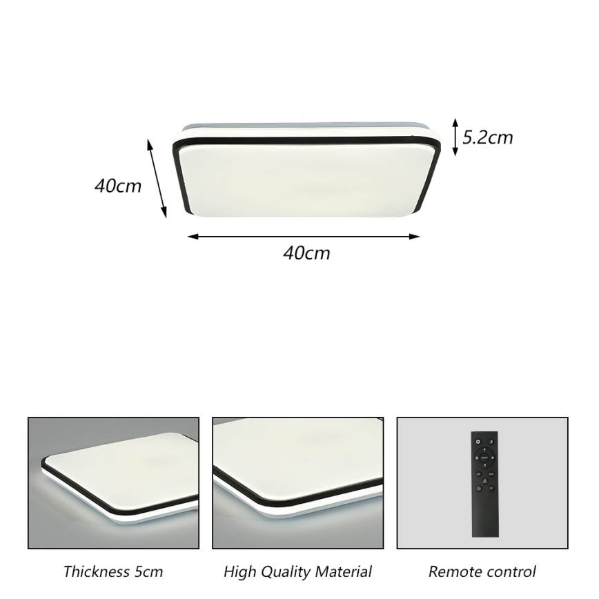 Brilagi - LED prigušiva stropna svetiljka SMART LED/28W/230V 3000-6000K 40x40 cm Wi-Fi Tuya + daljinsko upravljanje