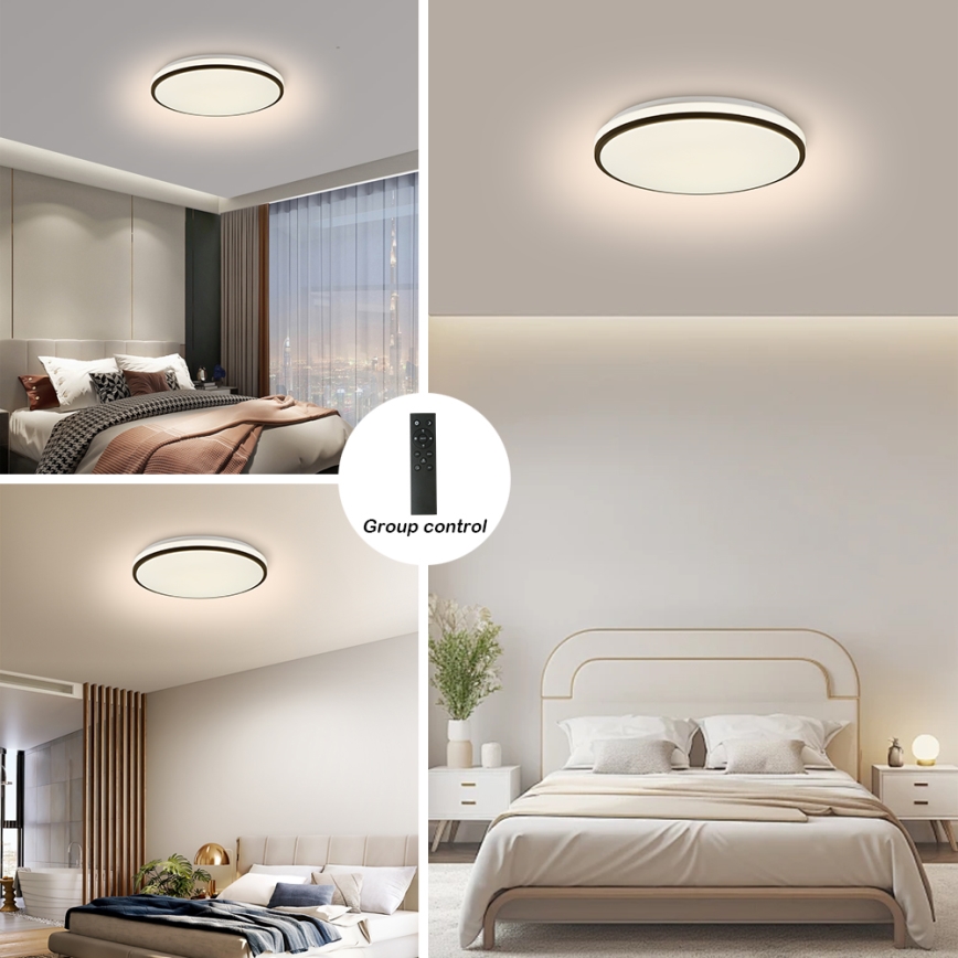 Brilagi - LED prigušiva stropna svetiljka SMART LED/28W/230V 3000-6000K pr. 35 cm Wi-Fi Tuya + daljinski upravljač