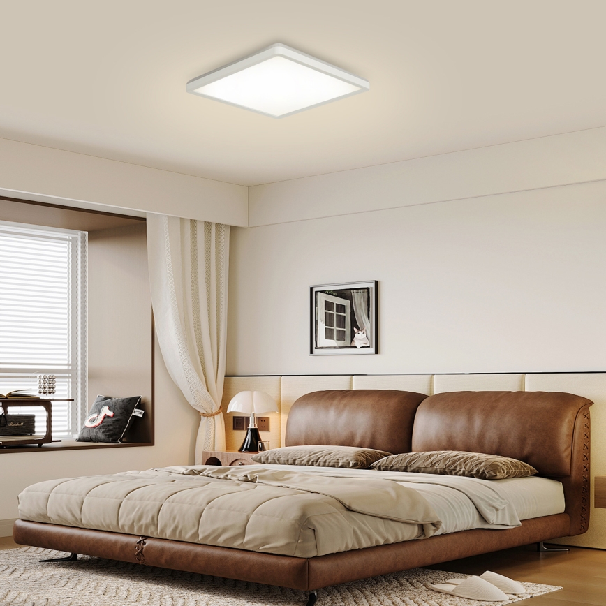 Brilagi - prigušiva LED plafonska svetiljka ULTRA SLIM LED/18W/230V 2700-6500K 30x30 cm bela + daljinski upravljač