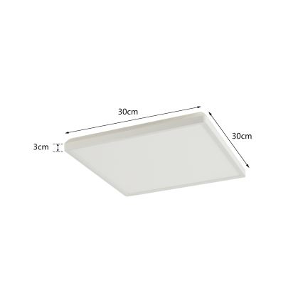 Brilagi - prigušiva LED plafonska svetiljka ULTRA SLIM LED/18W/230V 2700-6500K 30x30 cm bela + daljinski upravljač