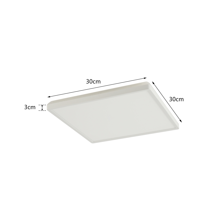 Brilagi - prigušiva LED plafonska svetiljka ULTRA SLIM LED/18W/230V 2700-6500K 30x30 cm bela + daljinski upravljač
