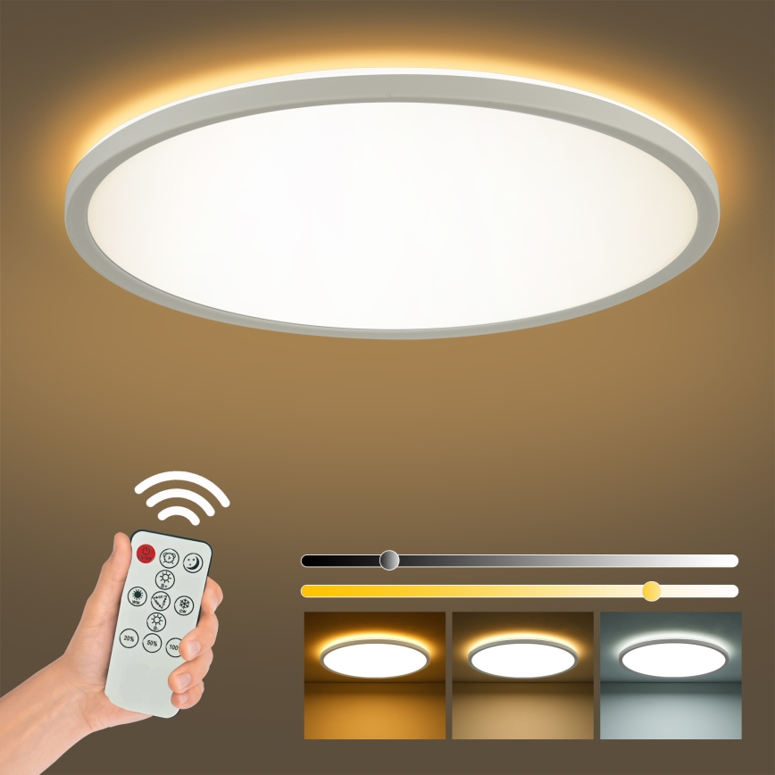 Brilagi - LED prigušiva plafonska svetiljka ULTRA SLIM LED/18W/230V 2700-6500K prečnik 30 cm bela sa daljinskim upravljačem